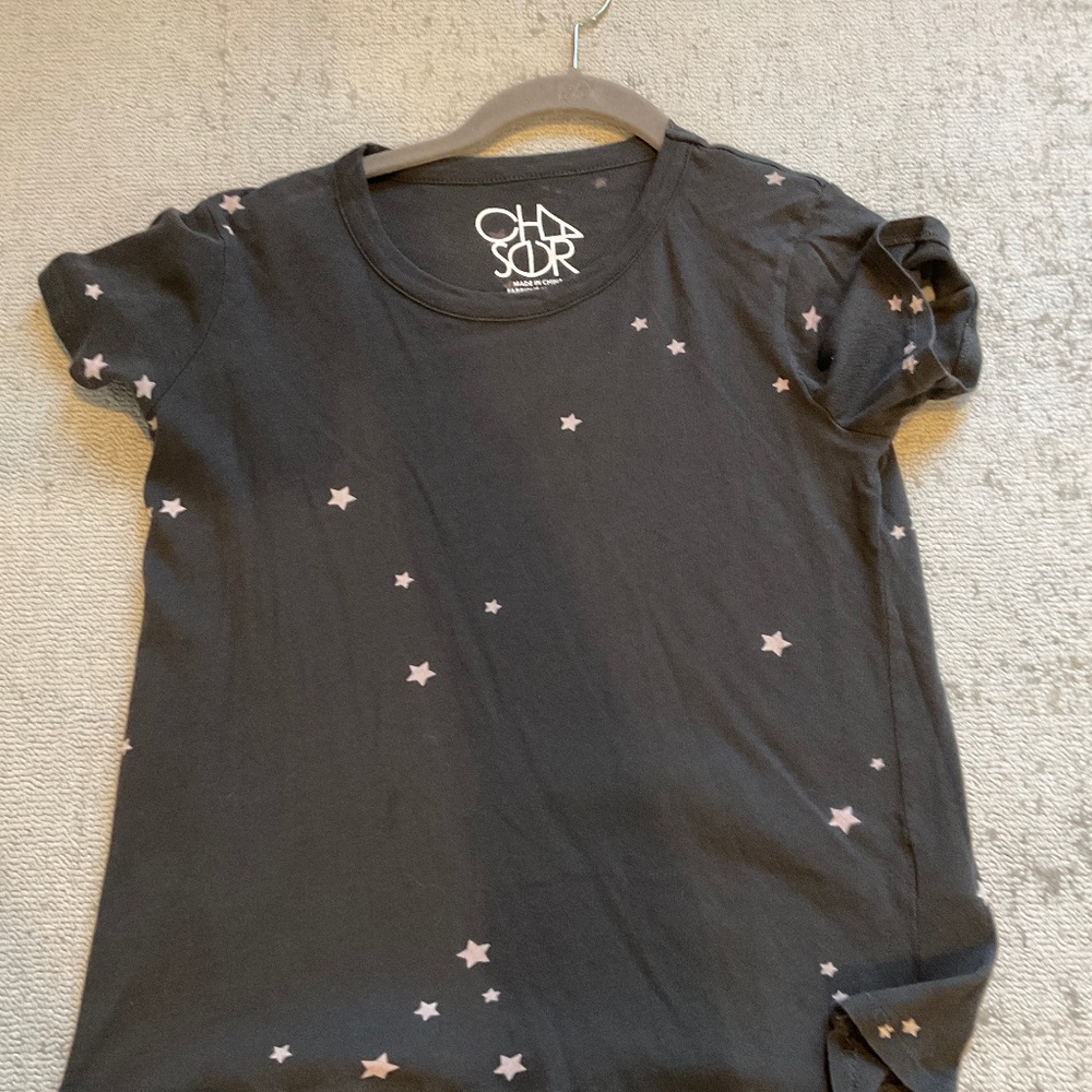 Black Chaser T-shirt with stars size XS